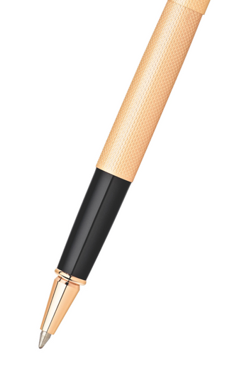 Classic Century® Brushed Rose-Gold PVD Rollerball Pen - By Baano