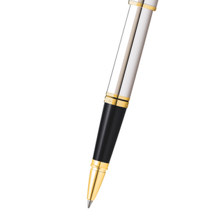 Coventry Polished Chrome with Gold-Tone Rollerball Pen - By Baano