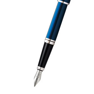 Coventry Blue Lacquer Fine Nib Fountain Pen - By Baano