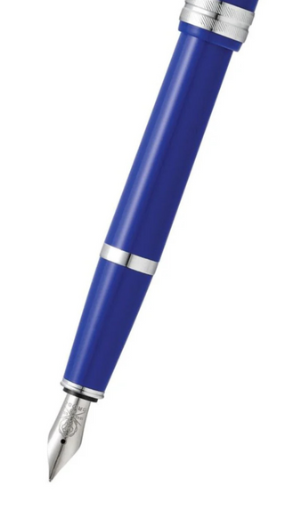 Bailey Light™ Polished Blue Resin Extra-Fine Nib Fountain Pen - By Baano