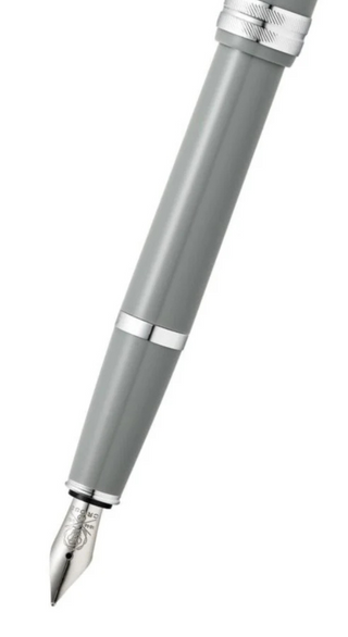 Bailey Light™ Polished Gray Resin Extra-Fine Nib Fountain Pen - By Baano
