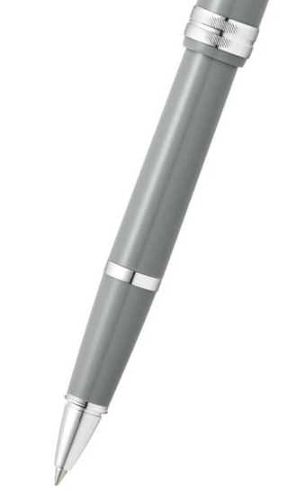 Bailey Light™ Polished Gray Resin Rollerball Pen - By Baano