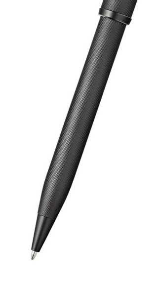 Century® II Black PVD Micro-knurl Ballpoint Pen - By Baano
