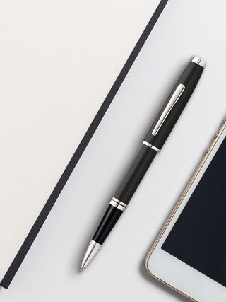 Coventry Black Lacquer Rollerball Pen - By Baano