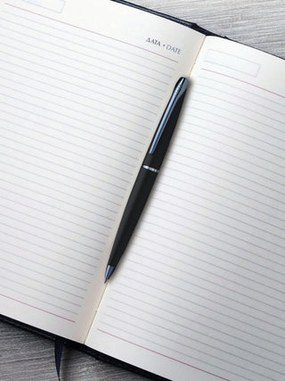 ATX® Basalt Black with Blue PVD Ballpoint Pen - By Baano