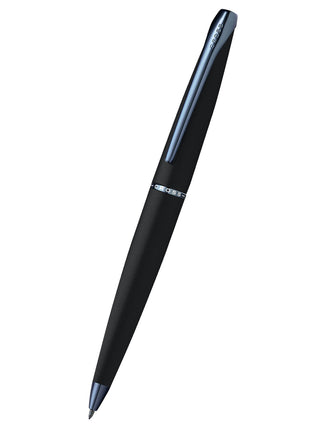 ATX® Basalt Black with Blue PVD Ballpoint Pen - By Baano