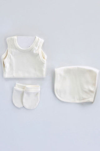 Alex Ecru Organic Cotton Newborn Coming Home Set (10 pcs) - By Baano