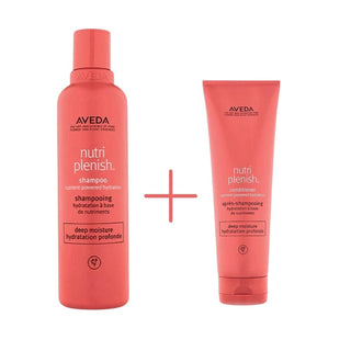 Aveda Nutriplenish Shampoo Deep Moisture 250 ml & Nutriplenish Deep Moisture Conditioner 250 ml - By Baano