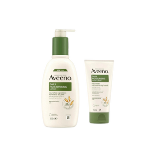 Aveeno Daily Moisturizing Body Lotion 300 ml & Daily Moisturizing Hand Cream 75 ml - By Baano