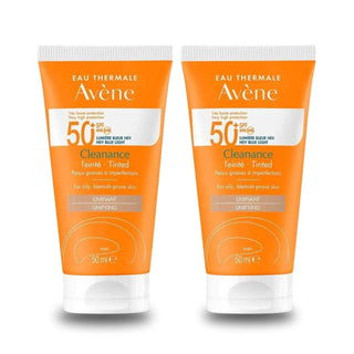 Avene Cleanance Solaire Tinted Spf 50 50 ml Tinted Sunscreen for Oily Skin -2 Pack - By Baano