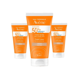 Avene Creme Teintee SPF 50 50 ml Tinted Sunscreen -3 Pack Chivela