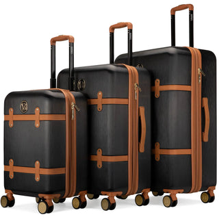 Grace 3 Piece Expandable Retro Luggage Set - By Baano