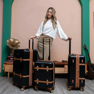 Grace 3 Piece Expandable Retro Luggage Set - By Baano