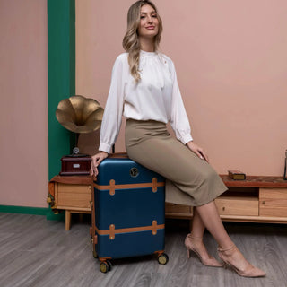 Grace 3 Piece Expandable Retro Luggage Set - By Baano