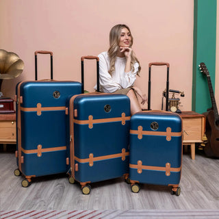 Grace 3 Piece Expandable Retro Luggage Set - By Baano