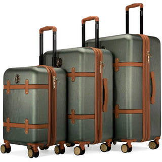 Grace 3 Piece Expandable Retro Luggage Set - By Baano