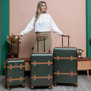 Grace 3 Piece Expandable Retro Luggage Set - By Baano