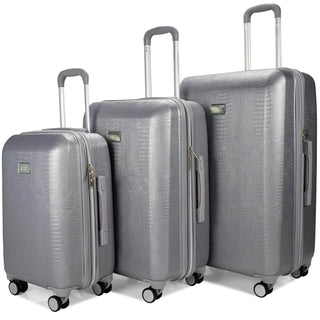 Snakeskin 3 Piece Expandable Classy Luggage Set - By Baano