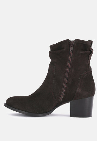 Bowie Stacked Heel Leather Boots