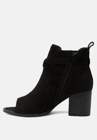 Bria Peep Toe Ankle Boots