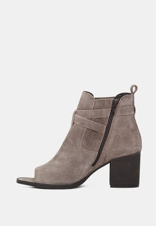 Bria Peep Toe Ankle Boots