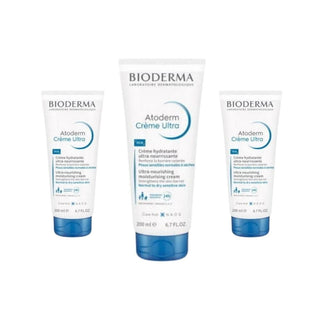 Bioderma Atoderm Ultra Moisturizing Cream 200ml 3 Pack - By Baano