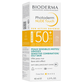 Bioderma Photoderm Nude Touch SPF50+ Very Light 40 ml -3 Pack - By Baano
