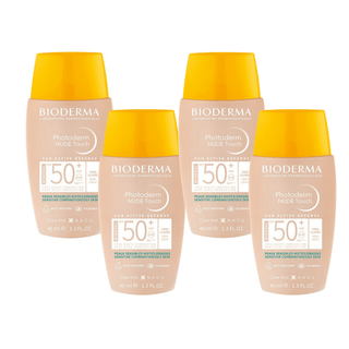 Bioderma Photoderm Nude Touch SPF50+ Very Light 40 ml 4 Pack - By Baano