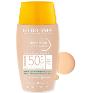 Bioderma Photoderm Nude Touch SPF50+ Very Light 40 ml 4 Pack - By Baano
