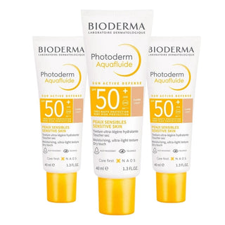 Bioderma Photoderm SPF 50+ Aquafluide Tinted Sunscreen 40 ml Light -3 Pack Chivela