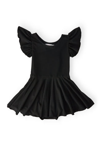 Black S/S Twirl Leotard