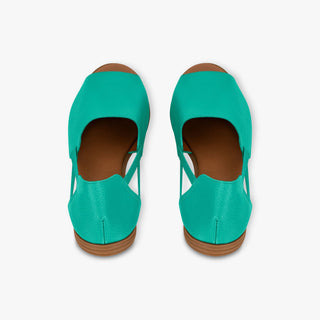 Turquoise Peep Toes - By Baano