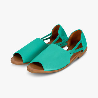Turquoise Peep Toes - By Baano