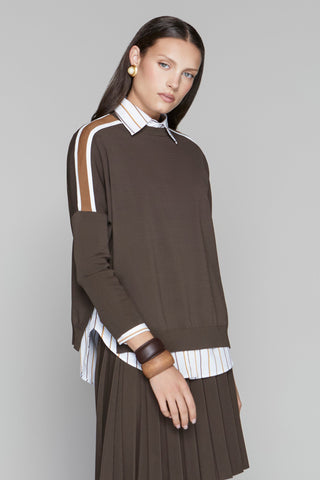 Montia Top in Cocoa Stripe