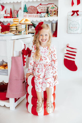 Candy Cane Lane L/S Pocket Twirl Dress