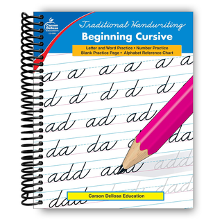Carson Dellosa Beginning Cursive Handwriting Workbook for Kids (Spiral Bound) - By Baano