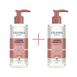 Celenes by Sweden Cloudberry Cleasing Foaming Gel 250 ml / 8.5 fl oz -2 Pack - By Baano
