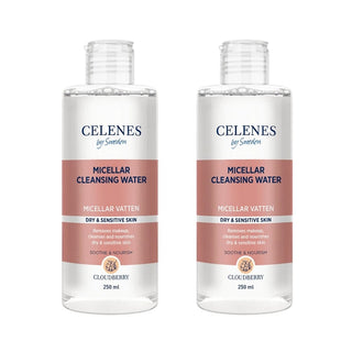 Celenes by Sweden Cloudberry Micellar Cleasing Water 250 ml / 8.5 fl oz -2 Pack Chivela