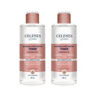 Celenes by Sweden Cloudberry Soothing & Moisturizing Toner 200 ml / 6.8 fl oz -2 Pack - By Baano
