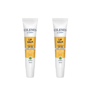 Celenes by Sweden Herbal Defence Lip Balm With Sunscreen Spf 15 10 ml -2 Pack - By Baano