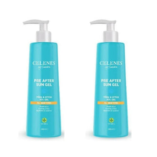 Celenes by Sweden Herbal Pre After Sun Gel 200 ml / 6.8 fl -2 Pack Chivela