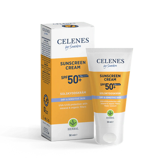 Celenes by Sweden Herbal Sunscreen Face Cream Spf 50 Dry / Sensitive 50 ml / 1.7 fl oz -2 Pack - By Baano