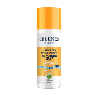Celenes by Sweden Herbal Sunscreen Spray Lotion for Kids  50 Spf  150 ml / 5 fl oz - By Baano