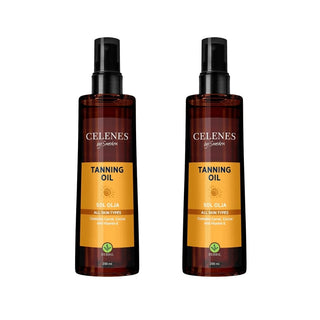 Celenes by Sweden Herbal Tanning Oil 200 ml / 6.8 fl oz -2 Pack - By Baano