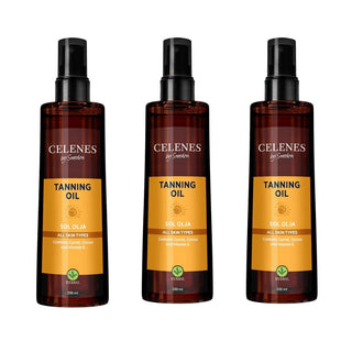Celenes by Sweden Herbal Tanning Oil 200 ml / 6.8 fl oz -3 Pack - By Baano
