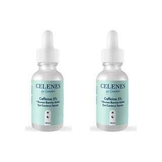 Celenes by Sweden Rena Caffeine 5% + Rowan Berries Active Eye Contour Serum 30 ml -2 Pack - By Baano