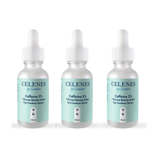 Celenes by Sweden Rena Caffeine 5% + Rowan Berries Active Eye Contour Serum 30 ml -3 Pack - By Baano