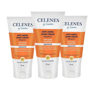Celenes by Sweden Sea Buckthorn Anti-Aging Hand Cream 75 ml / 2.5 fl oz -3 Pack - By Baano