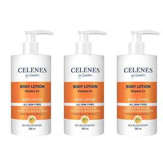 Celenes by Sweden Sea Buckthorn Body Lotion 200 ml / 6.8 fl oz -3 Pack Chivela