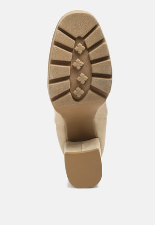 Chain Strap High Heeled Chelsea Boots